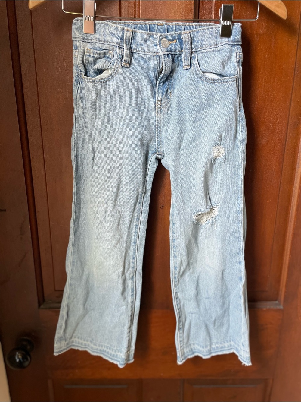 Old Navy girls size 7 high rise baggy wide leg jeans